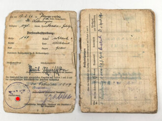 Soldbuch Heer, ausgestellt 24.2.1943 bei Eisenbahn Panzerzug