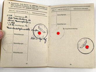 Soldbuch Heer, Ersatzanfertigung, ausgestellt 25.1.1945 bei Stabkompanie Panzer Abteilung 212