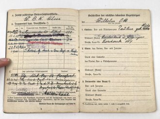 Fallschirmjäger Soldbuch ,  ausgestellt 4.11.1941 bei Fliegerhorstkommandantur LPA Amsterdam und Bentheim.