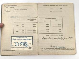 Fallschirmjäger Soldbuch ,  ausgestellt 4.11.1941 bei Fliegerhorstkommandantur LPA Amsterdam und Bentheim.