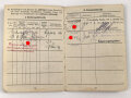 Fallschirmjäger Soldbuch ,  ausgestellt 4.11.1941 bei Fliegerhorstkommandantur LPA Amsterdam und Bentheim.