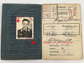 Fallschirmjäger Soldbuch ,  ausgestellt 4.11.1941 bei Fliegerhorstkommandantur LPA Amsterdam und Bentheim.