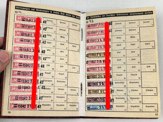 Deutsche Arbeitsfront Mitgliedsbuch eine Angehörigen aus München, datiert 1939