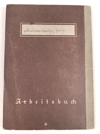 Arbeitsbuch für einen Hilfsarbeiter,  tätig bei NSU Filiale Stuttgart