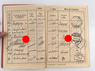 Deutsche Reichspost "Postsparbuch" eintragungen bis 1945