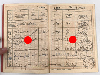 Deutsche Reichspost "Postsparbuch" eintragungen bis 1945