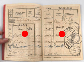 Deutsche Reichspost "Postsparbuch" eintragungen bis 1945