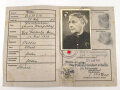 Deutsches Reich, Kennkarte eine Frau aus Berlin, datiert 1942 mit Erlaubniskarte und Reichsportausweis 