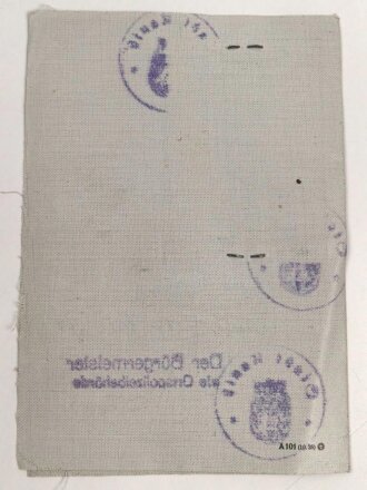 Deutsches Reich, Kennkarte eine Frau aus Kanth, datiert 1944