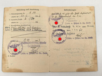 Personalausweis, einer Luftnachrichtenhelferin, ausgestellt in Königsberg