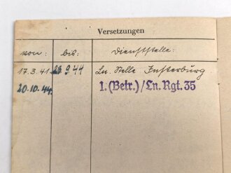 Personalausweis, einer Luftnachrichtenhelferin, ausgestellt in Königsberg