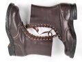 Luftwaffe, Paar Stiefel für Fallschirmjäger. Ungetragenes Paar in sehr gutem Zustand, rotbraune Ausführung, Sohlenlänge knapp über 32cm . In dieser Qualität selten