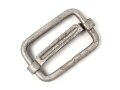 Gürtelschieber aus Leichtmetall, so an den Luftwaffe Tropenhosen mit Beintasche zu sehen. Höhe 44mm