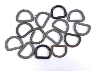 Konvolut D-Ringe aus Wehrmachtsbeständen. Eisen, meist 33mm Breit