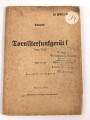 D 940/4 "Tornisterfunkgerät f - Torn. Fu f." datiert 1937, 36 Seiten plus Anhänge, DIN A5