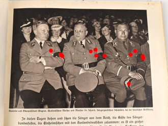 Deutsches Sängerbundfest Breslau 1937, "Deutsches Volk - Singendes Volk"datiert 1937, 164 Seiten, DIN A4