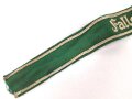 Luftwaffe,  Ärmelband "Fallschirm-Jäger Rgt. 1" für Unteroffiziere. Getragenes Stück in gutem Zustand, Länge 47cm