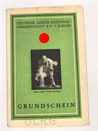 DLRG Grundschein einer Frau aus Berlin, dieser datiert...