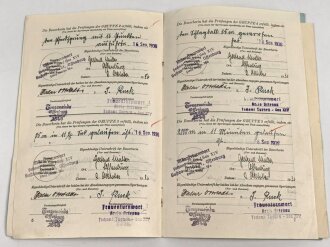 Deutsches ReichsSportabzeichen DRL für Frauen,  Urkundenheft einer Turnerin aus Überlingen, datiert 1936