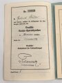 Deutsches ReichsSportabzeichen DRL für Frauen,  Urkundenheft einer Turnerin aus Überlingen, datiert 1936