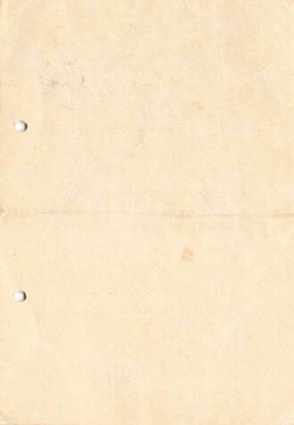 Besitzzeugnis zum Verwundetenabzeichen in schwarz, augestellt 1942 für einen SS-Mann, gelocht