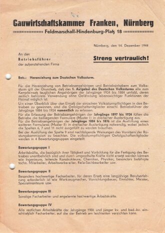 "Heranziehung zum Deutschen Volksturm"...