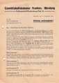 "Heranziehung zum Deutschen Volksturm" Gauwirtschaftskammer Franken, Nürnberg 1944
