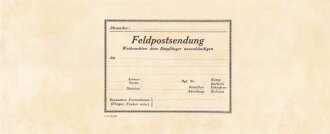 Feldpostaufkleber "Feldpostsendung - Weihnachten dem...