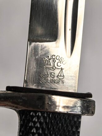 Extraseitengewehr KS98 Wehrmacht. Hersteller Alcoso Solingen, Klingenätzung " Zur Erinnerung an meine Dienstzeit"