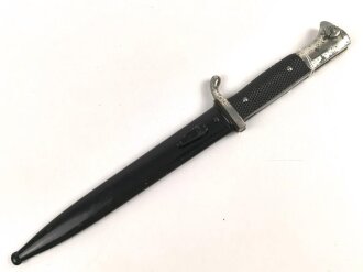 Extraseitengewehr KS98 Wehrmacht. Hersteller Alcoso Solingen, Klingenätzung " Zur Erinnerung an meine Dienstzeit"