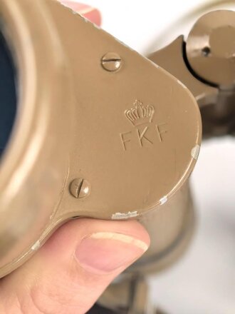Dänemark, Doppelfernrohr 7 x 50 Modell 1950. Fertigung von "BBT Krauss France"  Klare Durchsicht, Originallack. Selten