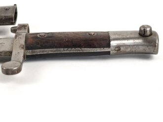 Österreich, Seitengewehr Kropatschek Modell 1886, Herstellermarke auf Klingenrücken Steyr 1886