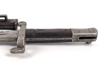 Österreich, Seitengewehr Kropatschek Modell 1886, Herstellermarke auf Klingenrücken Steyr 1886