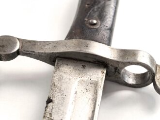 Österreich, Seitengewehr Kropatschek Modell 1886, Herstellermarke auf Klingenrücken Steyr 1886