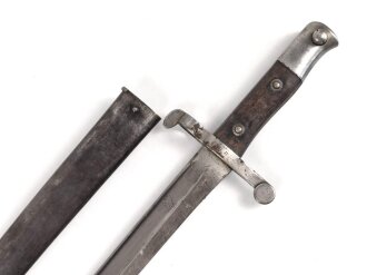 Österreich, Seitengewehr Kropatschek Modell 1886, Herstellermarke auf Klingenrücken Steyr 1886