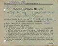 Forstamt Nürnber-Ost, "Leseholz-Schein" datiert 1943