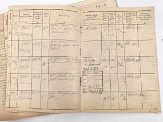 "Begleitheft für einen Personenkraftwagen der Wehrmacht" mit Kraftfahrzeugschein und Fahrbefehl, datiert 1944