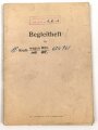"Begleitheft für einen Personenkraftwagen der Wehrmacht" mit Kraftfahrzeugschein und Fahrbefehl, datiert 1944