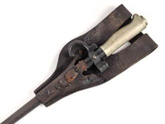 Frankreich, Epee Seitengewehr Modell 1886 Lebel, in Koppelschuh