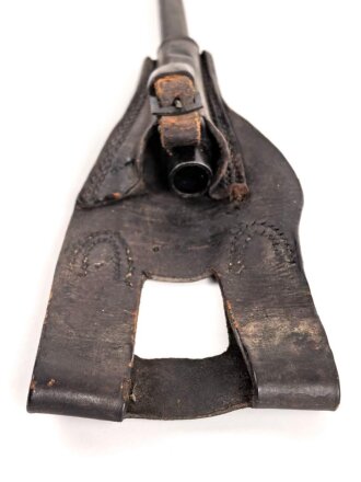 Frankreich, Epee Seitengewehr Modell 1886 Lebel, in Koppelschuh