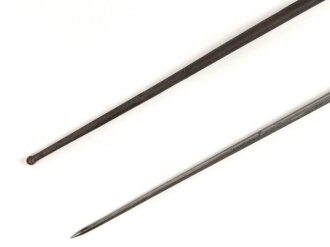 Frankreich, Epee Seitengewehr Modell 1886 Lebel, in Koppelschuh