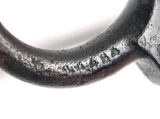 Frankreich, Epee Seitengewehr Modell 1886 Lebel, in Koppelschuh