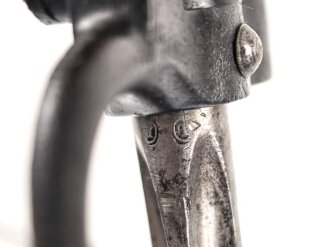 Frankreich, Epee Seitengewehr Modell 1886 Lebel, in Koppelschuh