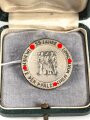 III.Reich, tragbare Medaille für langjährige Mitarbeit im Dienste der Pfälzischen Wirtschaft, Zink versilbert, Durchmesser 31 mm, im Etui