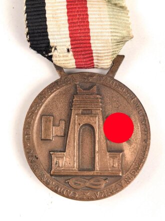 Deutsch-Italienische Erinnerungsmedaille an den Afrika Feldzug in bronze, am Band