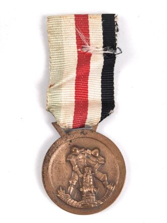 Deutsch-Italienische Erinnerungsmedaille an den Afrika Feldzug in bronze, am Band