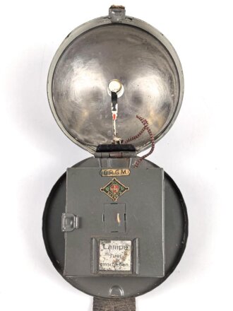 1.Weltkrieg , " Perlux " Taschenlampe. Originallack, Funktion nicht geprüft