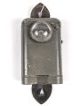 Taschenlampe ohne Bezeichnung, Originallack, Funktion nicht geprüft, vermutlich aus der Zeit des 1. Weltkrieg