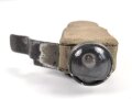 Dynamo Taschenlampe ohne Bezeichnung, Originallack, Funktion nicht geprüft, vermutlich aus der Zeit des 1. Weltkrieg