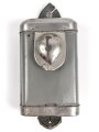 Taschenlampe ohne Bezeichnung, Originallack, Funktion nicht geprüft, vermutlich aus der Zeit des 1. Weltkrieg